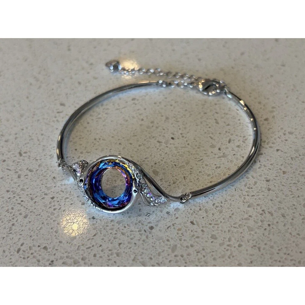 Kate Lynn Rise from the Ashes Phoenix Bracelet with Austrian Crystals Silvertone